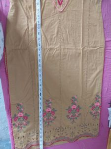 Mustard Kurta With Bottom