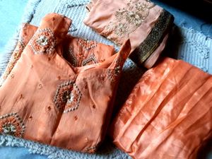 Peach Embroidered Salwar Kameez