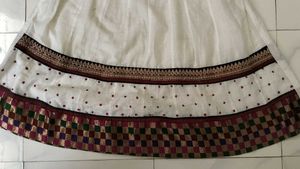 Off White Anarkali Kurti Size S