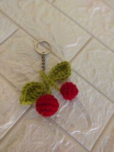 Cherry 🍒 Crochet Keychain