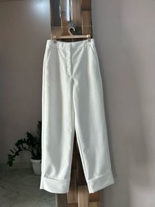 Zara High waisted White Pants