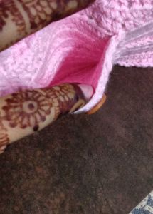 Handmade Crocheted Pink Pouch