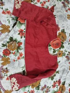 Pakistani Embroidered Red Lahenga Top