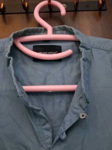 Diesel Grandad Collar Shirt - Light Blue
