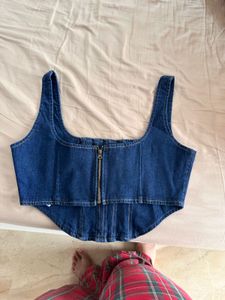 Denim Corset Top