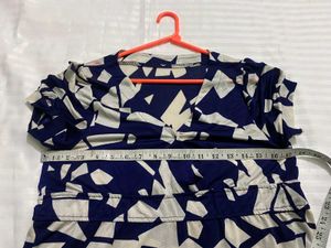 Abstract Print Dress (Short)