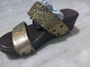 Golden Brown Gletter Heels