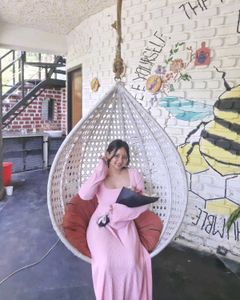 Pink Knit Maxi Dress