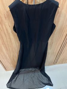 Asymmetrical Lace Black Top- Size S