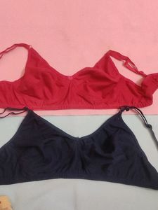 Rani Pink And Navy Blue Daily Wear Bra
