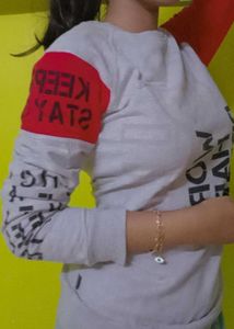 Gray Graphic Print Tee