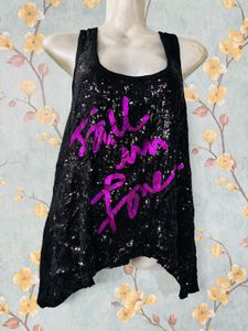 Asymmetrical Sequins Top