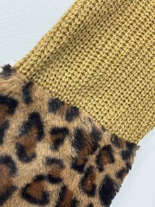 Leopard Print Sleeve Sweater