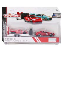 Majorette Porsche Trailer Taycan Turbo & 917