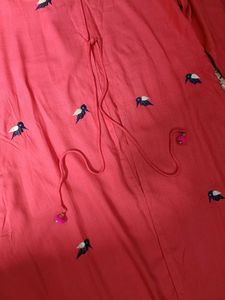 Embroidered Long Peach shrug
