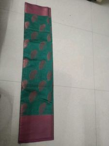 Green &amp; Pink Silk Saree