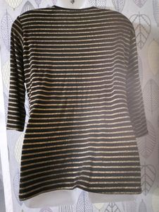 Black Golden Glitter Top