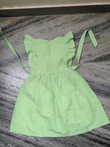 Girl Kids Cute Green Checkered Dress