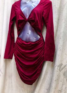 I. Red Bodycon Mini Dress