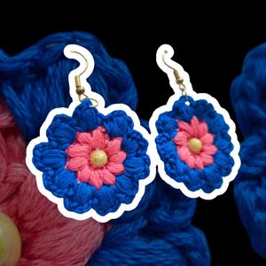Crochet Flower Earrings - Summer Collection