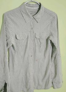 Gingham Western Style Button Down Shirt