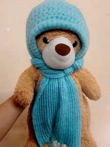 🟥Blue Knit Scarf Hat