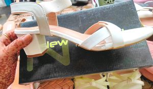 White Block Heels