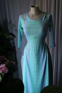 Elegant Blue &amp; Green Maxi