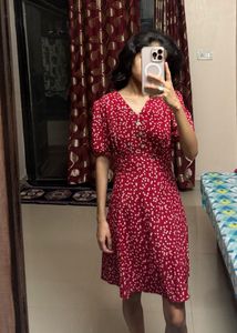 Beautiful Red Dress With White Heart