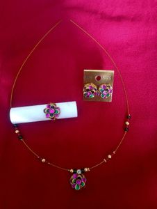 Pink And Green Combination Invisible Chain