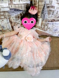 Enfance Peach Party Dress