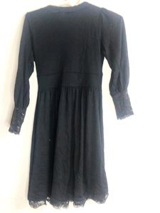 Flared Black Dress For Women