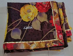 Floral Yellow Saree