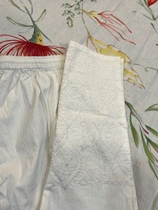White Chikan kari Bottom