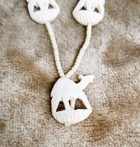 Vintage Elephant Beaded Necklace