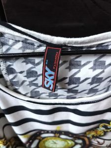 White Stylish Patterned Top