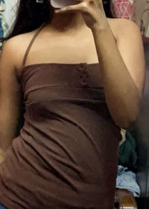 Brown Halter Tube Top