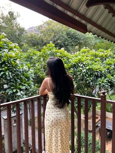 Floral Bodycon Slit Dress (S)