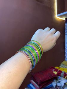 Multicoloured Metal Bangles