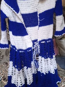 Blue & White Knit Cardigan