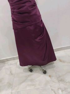 Elegant Aubergine Evening Gown