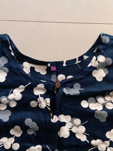 Floral Print Maroon Kurtis-Combo