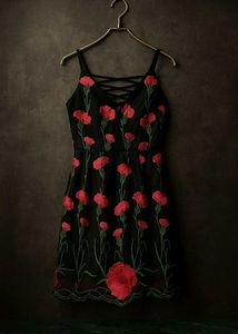 Pretty Black & Red Mini Dress