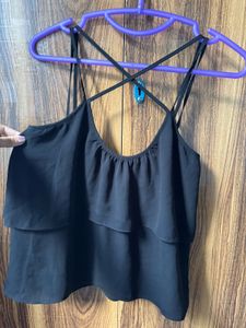 Burgundy And Black Cami Top