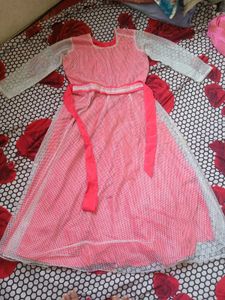Pink &amp; White Party Gown