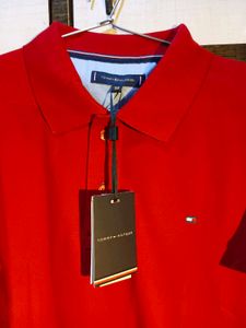 Tommy Hilfiger Women Red Polo Shirt with Tag