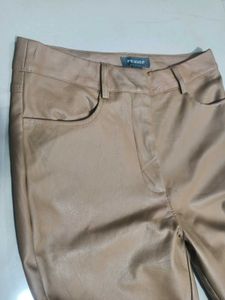 Faux Leather Kick Flare Pants A1/01