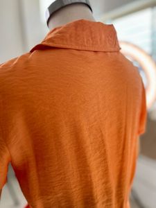 🪔24Hrs DIWALI SALE🪔Faux 2Pc Orange Ruffle Top
