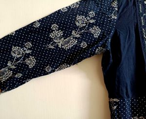 Navy Blue Anarkali women kurta