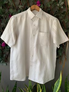 Half Sleeve Mens Shirt White